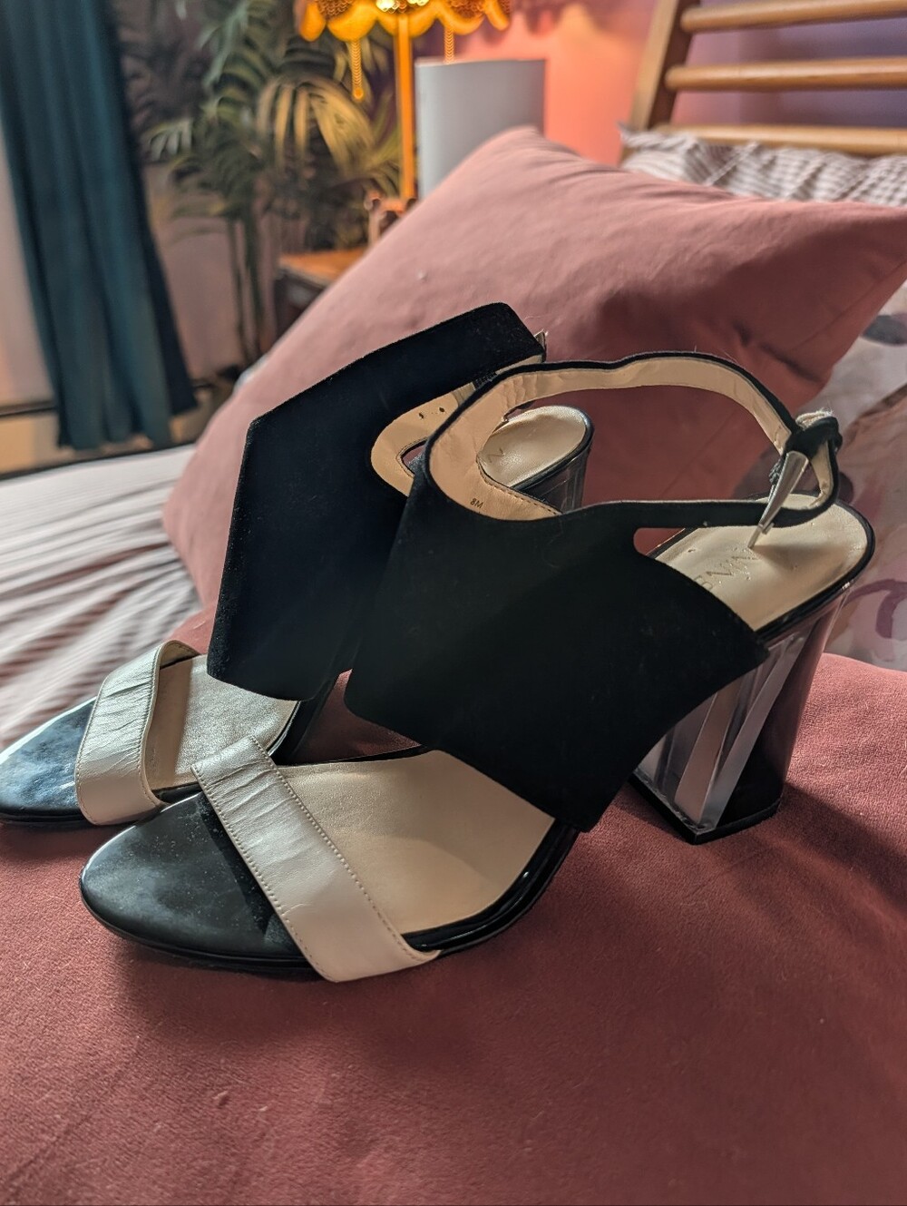 Lucite Block Heels